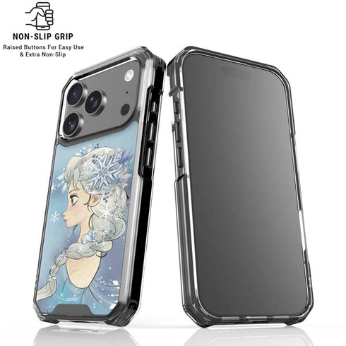 Disney Frozen Elsa Side Portrait Art iPhone 18 Pro Clear Case