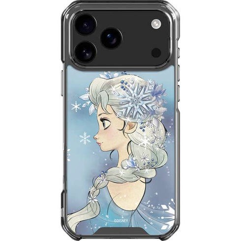 Disney Frozen Elsa Side Portrait Art iPhone 18 Pro Max Clear Case