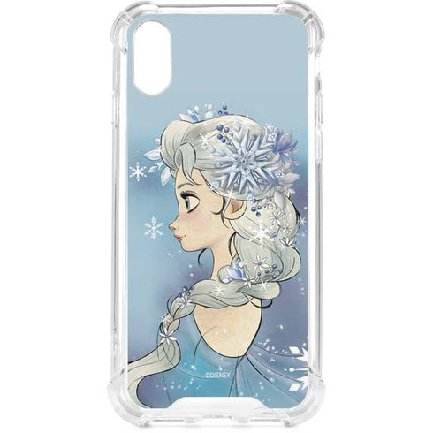 Disney Frozen Elsa Side Portrait Art iPhone XS Clear Case