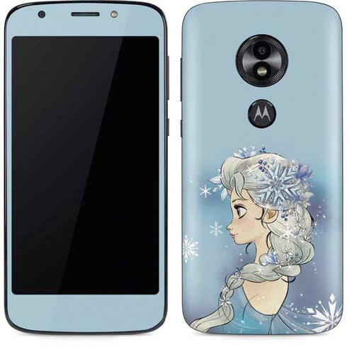 Disney Frozen Elsa Side Portrait Art Moto E5 Play Skin