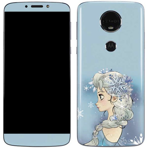Disney Frozen Elsa Side Portrait Art Moto E5 Plus Skin