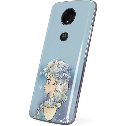 Disney Frozen Elsa Side Portrait Art Moto E5 Plus Skin