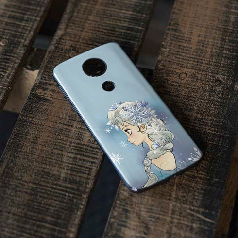 Disney Frozen Elsa Side Portrait Art Moto E5 Plus Skin