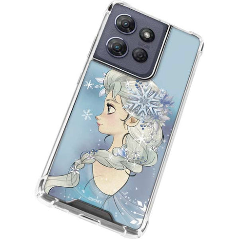 Disney Frozen Elsa Side Portrait Art Moto G Play 5G (2025) Clear Case