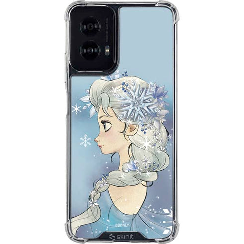 Disney Frozen Elsa Side Portrait Art Moto G Power 5G (2024) Clear Case