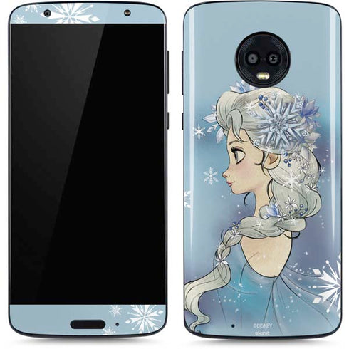 Disney Frozen Elsa Side Portrait Art Moto G6 Skin