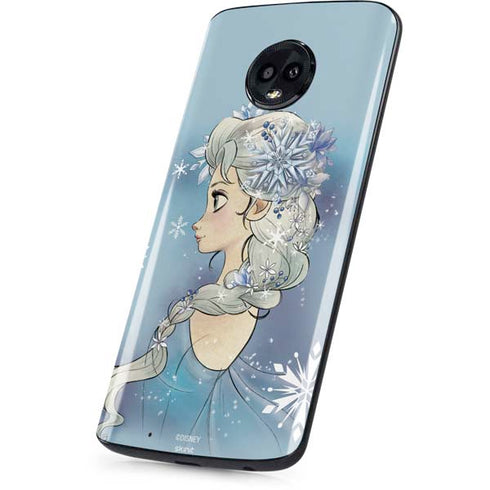 Disney Frozen Elsa Side Portrait Art Moto G6 Skin
