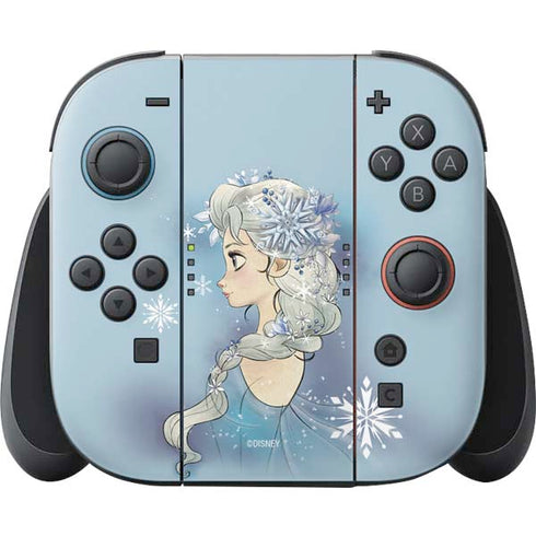 Disney Frozen Elsa Side Portrait Art Nintendo Switch 2 (2025) Joy-Con Controller Skin