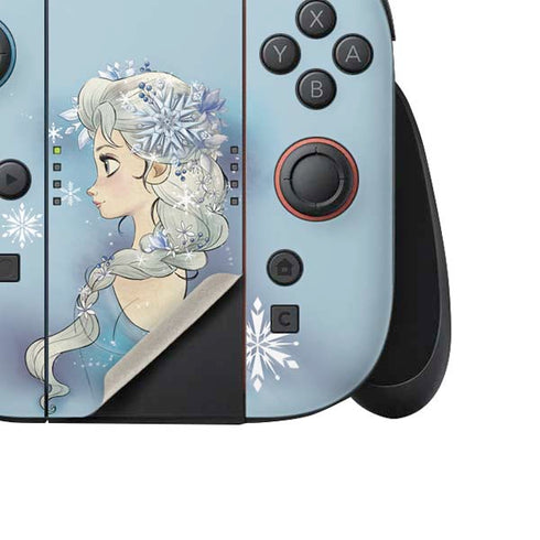 Disney Frozen Elsa Side Portrait Art Nintendo Switch 2 (2025) Joy-Con Controller Skin