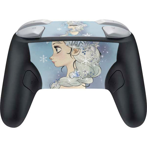 Disney Frozen Elsa Side Portrait Art Nintendo Switch 2 (2025) Pro Controller Skin