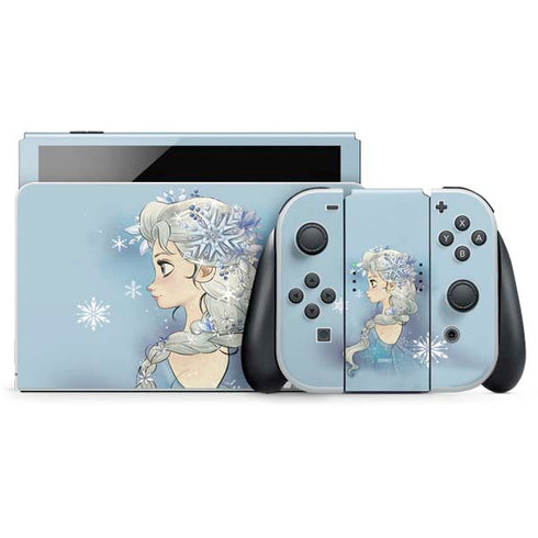 Disney Frozen Elsa Side Portrait Art Nintendo Skins