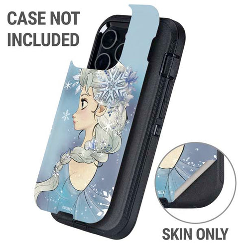 Disney Frozen Elsa Side Portrait Art Otterbox Defender iPhone Skin