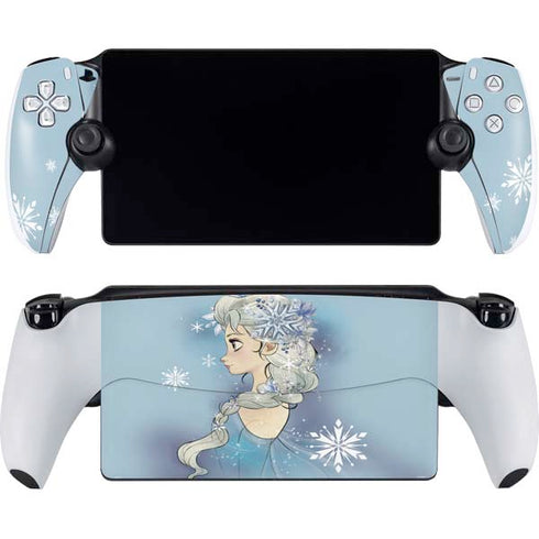 Disney Frozen Elsa Side Portrait Art PlayStation Portal Remote Player Skin
