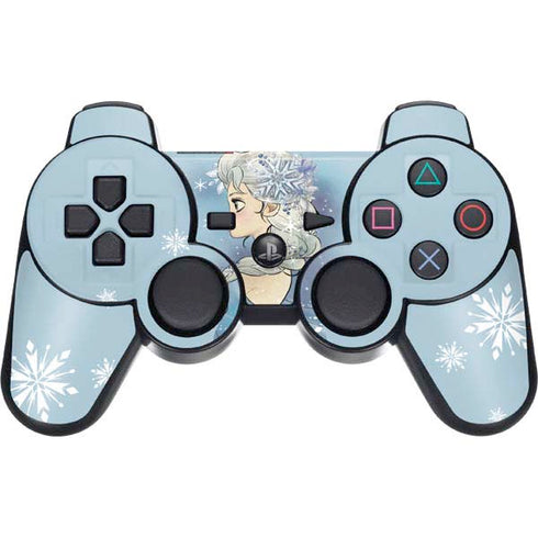 Disney Frozen Elsa Side Portrait Art PS3 Dual Shock wireless controller Skin