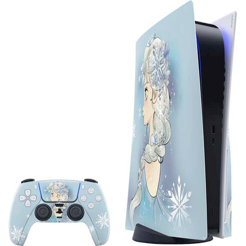 Disney Frozen Elsa Side Portrait Art PlayStation PS5 Skins