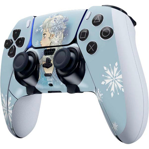 Disney Frozen Elsa Side Portrait Art PS5 DualSense Edge Pro Controller Skin