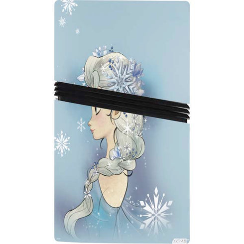 Disney Frozen Elsa Side Portrait Art PS5 Pro Console Skin