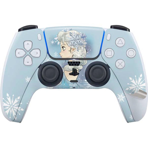 Disney Frozen Elsa Side Portrait Art PS5 Pro Disk Bundle Skin