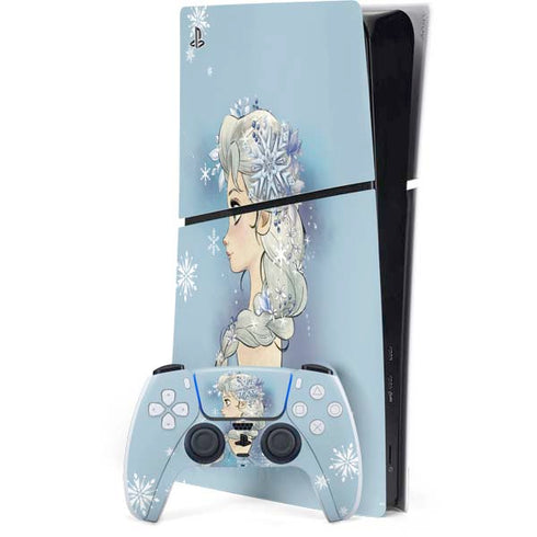 Disney Frozen Elsa Side Portrait Art PlayStation PS5 Skins