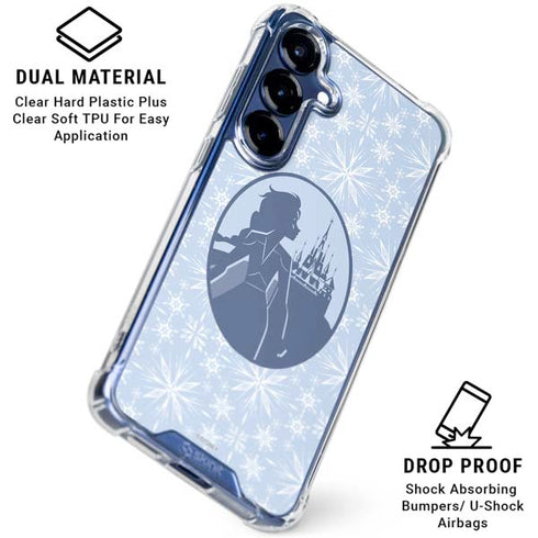 Disney Frozen II Elsa Silhouette Galaxy S25 Plus Clear Case