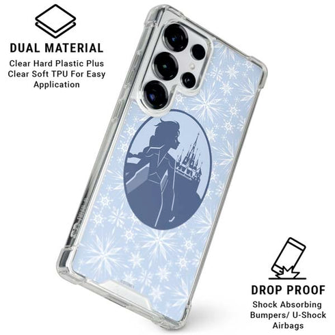 Disney Frozen II Elsa Silhouette Galaxy S25 Ultra Clear Case