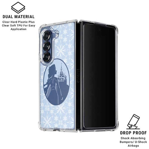 Disney Frozen II Elsa Silhouette Galaxy Z Fold6 Clear Case