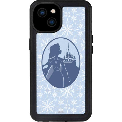 Disney Frozen II Elsa Silhouette iPhone 15 Plus Waterproof Case