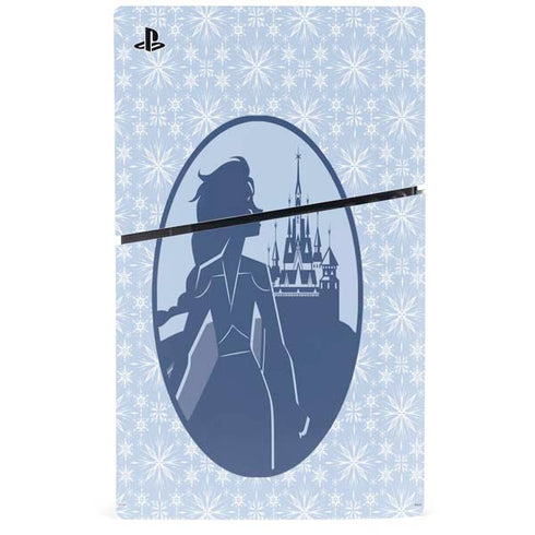 Disney Frozen II Elsa Silhouette PS5 Slim Digital Edition Console Skin