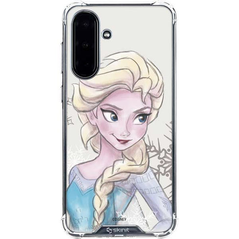 Disney Frozen Elsa Snowflakes Art Galaxy A36 5G Clear Case