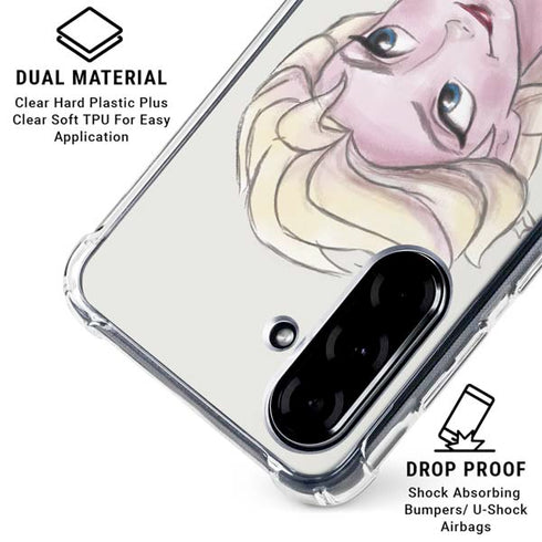 Disney Frozen Elsa Snowflakes Art Galaxy A36 5G Clear Case