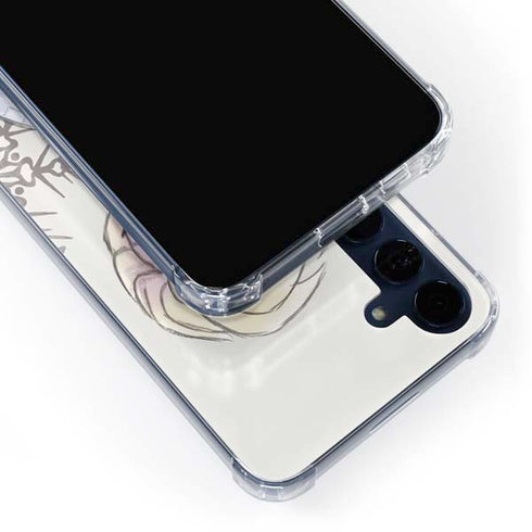 Disney Frozen Elsa Snowflakes Art Galaxy A55 5G Clear Case