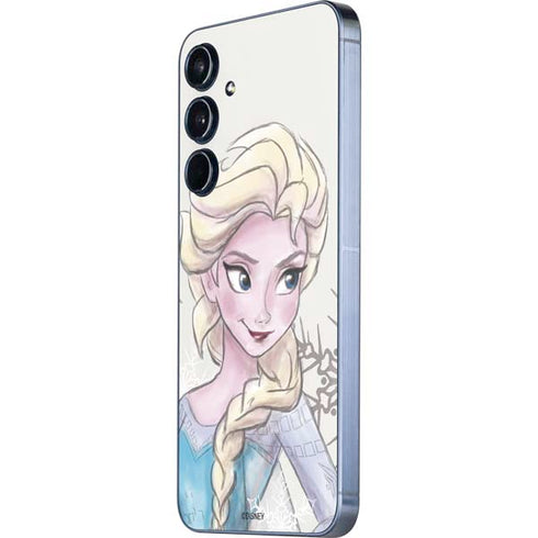 Disney Frozen Elsa Snowflakes Art Galaxy A55 5G Skin