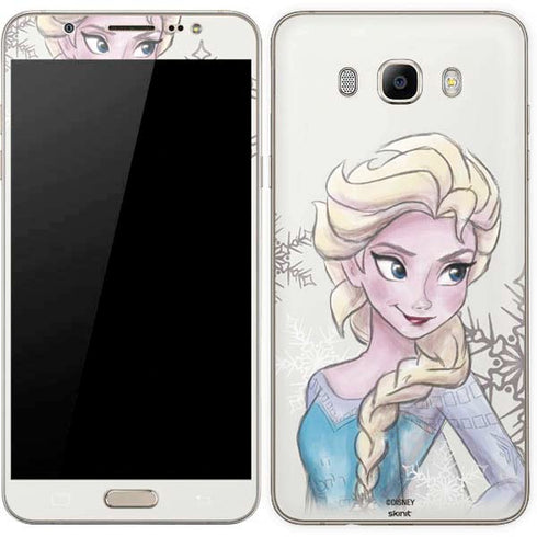 Disney Frozen Elsa Snowflakes Art Galaxy J7 Skin