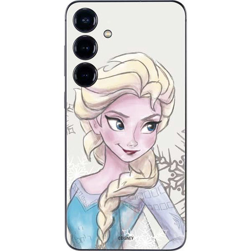 Disney Frozen Elsa Snowflakes Art Galaxy S24 Skin