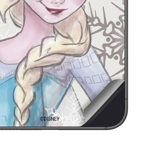 Disney Frozen Elsa Snowflakes Art Galaxy S24 Skin