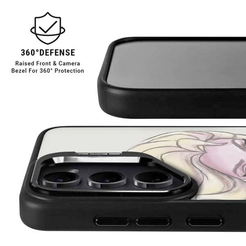 Disney Frozen Elsa Snowflakes Art Galaxy S25 Ultra Kickstand Case