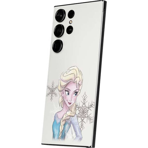 Disney Frozen Elsa Snowflakes Art Galaxy S25 Ultra Skin