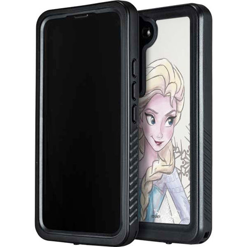 Disney Frozen Elsa Snowflakes Art Galaxy S24 Waterproof Case