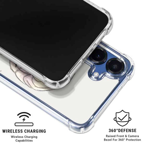 Disney Frozen Elsa Snowflakes Art Galaxy S25 Plus Clear Case