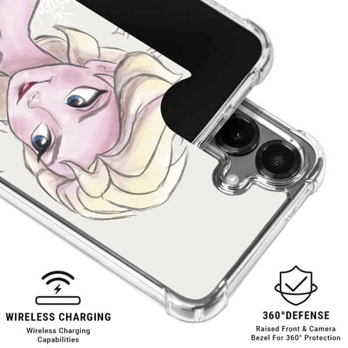 Disney Frozen Elsa Snowflakes Art Galaxy S26 Clear Case