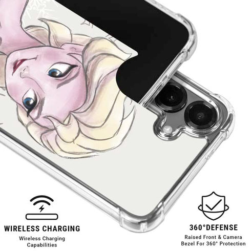 Disney Frozen Elsa Snowflakes Art Galaxy S26 Plus Clear Case