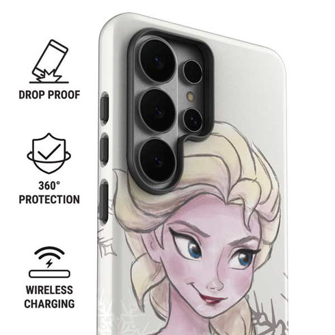 Disney Frozen Elsa Snowflakes Art Galaxy S26 Ultra Impact Case