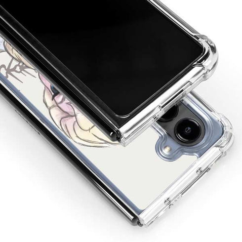 Disney Frozen Elsa Snowflakes Art Galaxy Z Fold5 5G Clear Case