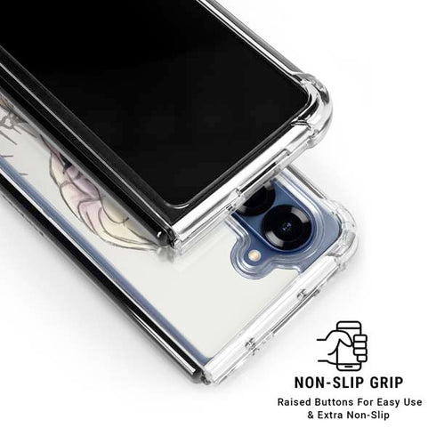 Disney Frozen Elsa Snowflakes Art Galaxy Z Fold6 Clear Case