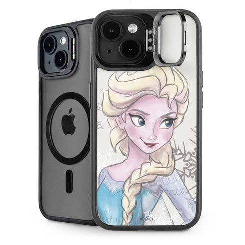 Disney Frozen Elsa Snowflakes Art iPhone 14 Plus Kickstand Case