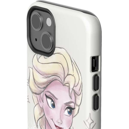 Disney Frozen Elsa Snowflakes Art iPhone 15 Impact Case