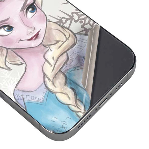 Disney Frozen Elsa Snowflakes Art iPhone 15 Pro Max Skin