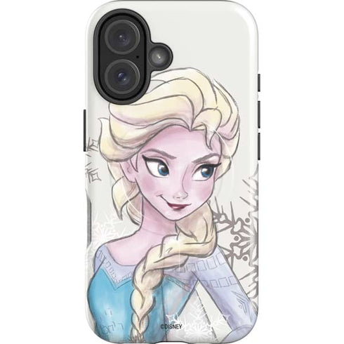 Disney Frozen Elsa Snowflakes Art iPhone 16 Magsafe Impact Case