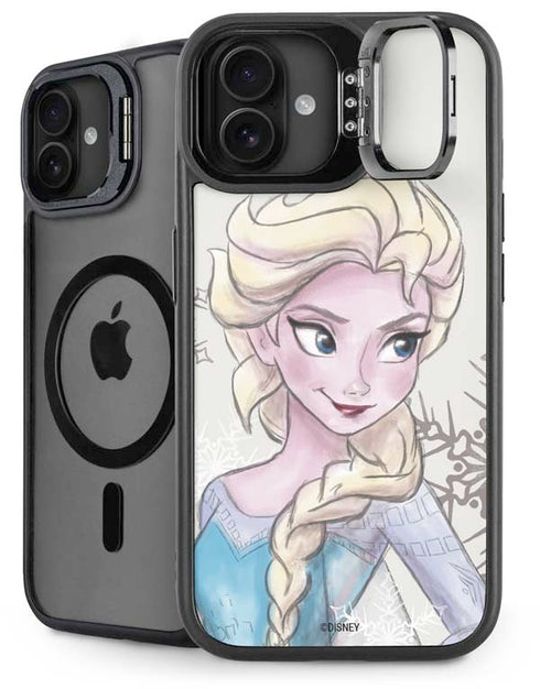 Disney Frozen Elsa Snowflakes Art iPhone 16 Plus Kickstand Case