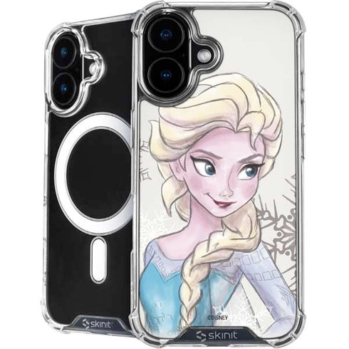Disney Frozen Elsa Snowflakes Art iPhone 16 Plus MagSafe Case